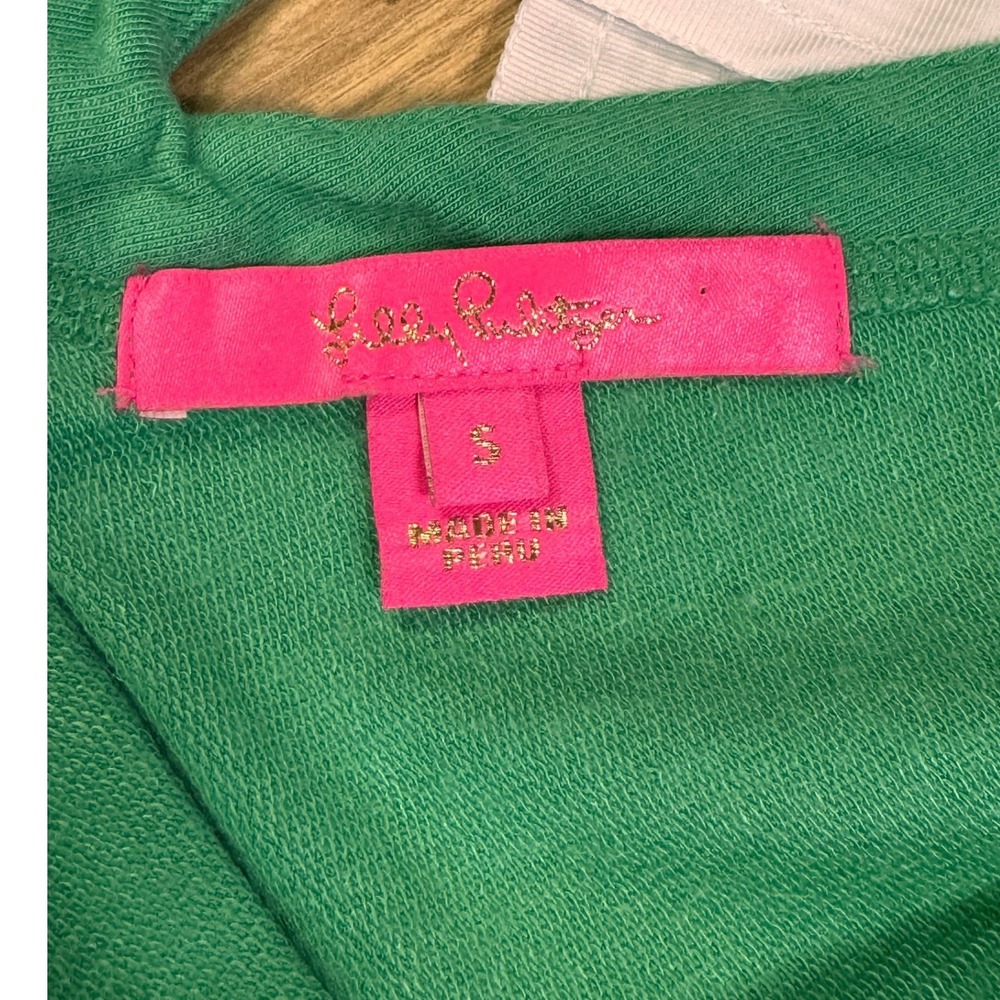 Lilly‎ Pulitzer Women´s Luxletic Areli Pullover Agave Green Size S Athletic EUC - Picture 3 of 7